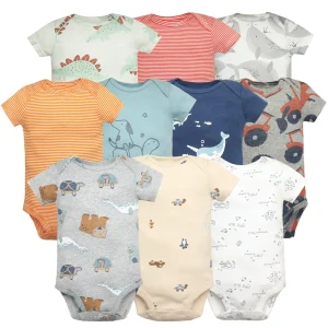 5Pieces Unisex Baby Bodysuits